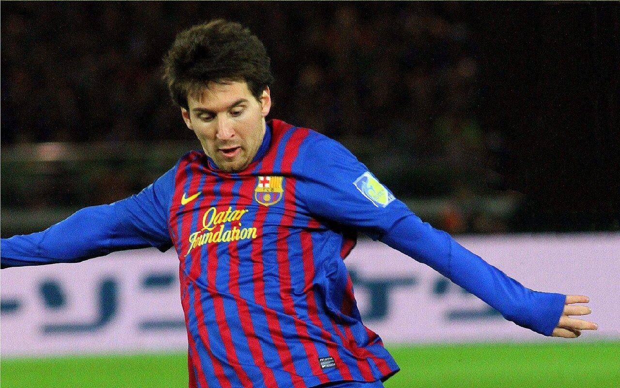 Lionel Messi en un partido vistiendo la camiseta del FC Barcelona