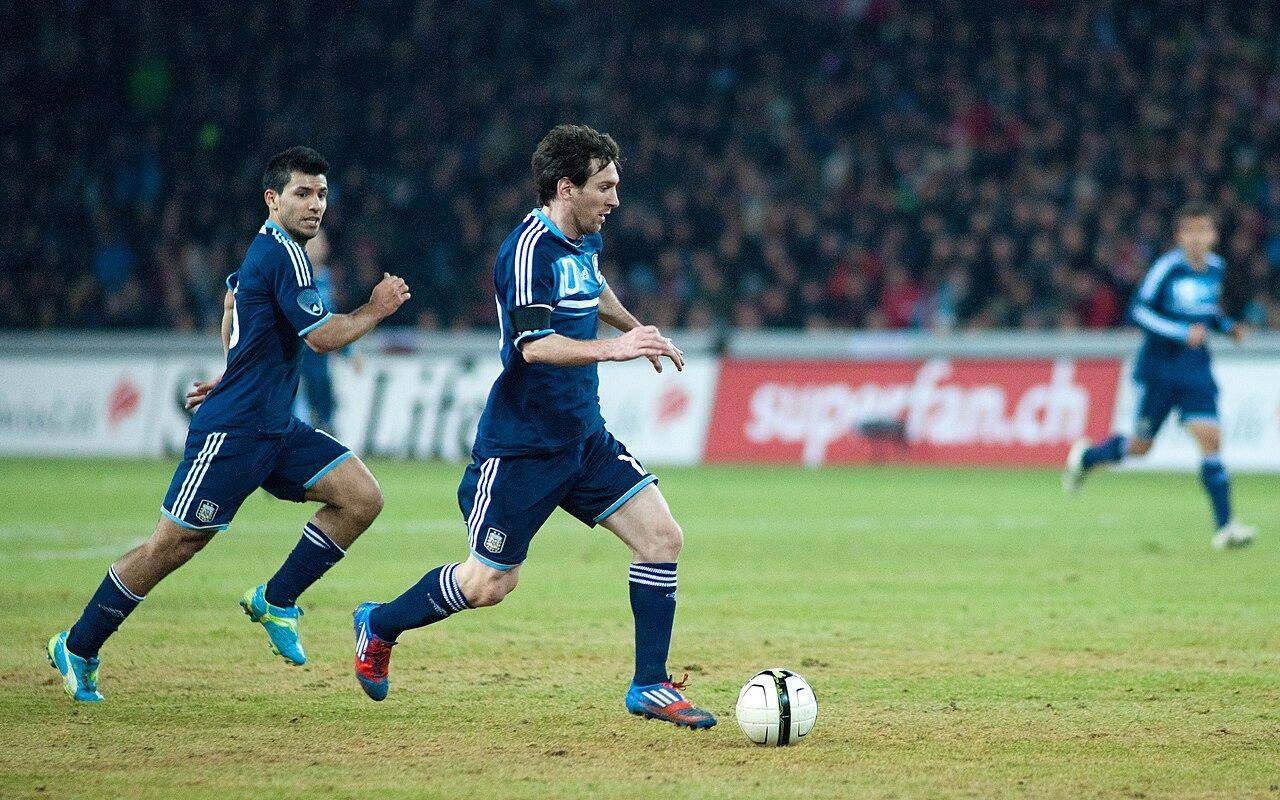 Lionel Messi en un partido de la seleccion argentina