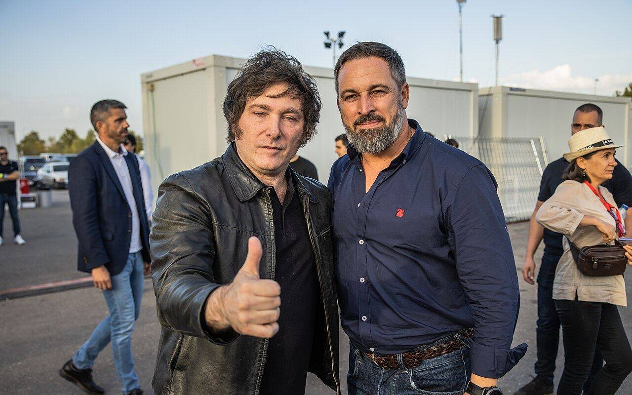 Javier Milei junto a Santiago Abascal