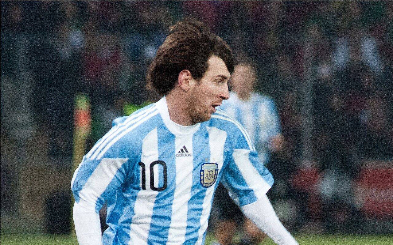 Lionel Messi con la camiseta de la selección argentina